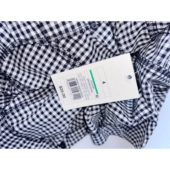 Universal thread Target Black White Gingham Midi Dress 4 Sleeveless Pockets - Picture 8 of 14